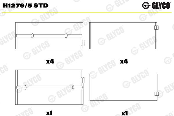 GLYCO H1279/5 STD Crankshaft Bearing