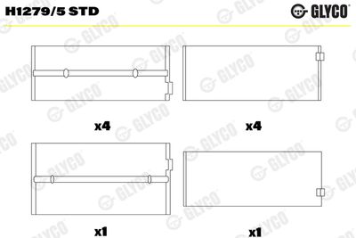 Crankshaft Bearing GLYCO H1279/5 STD