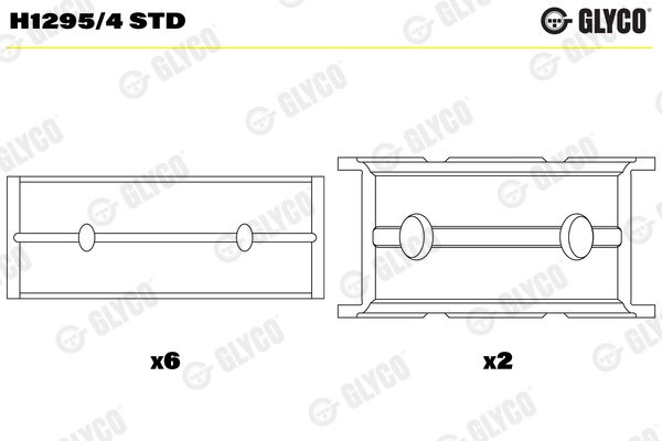 GLYCO H1295/4 STD Crankshaft Bearing
