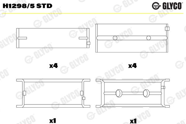 GLYCO H1298/5 STD Crankshaft Bearing