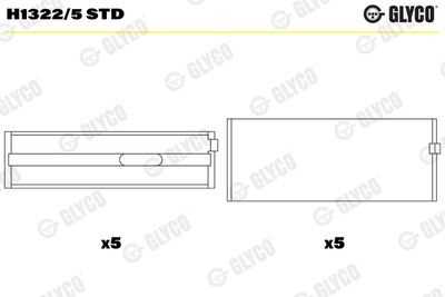Crankshaft Bearing GLYCO H1322/5 STD