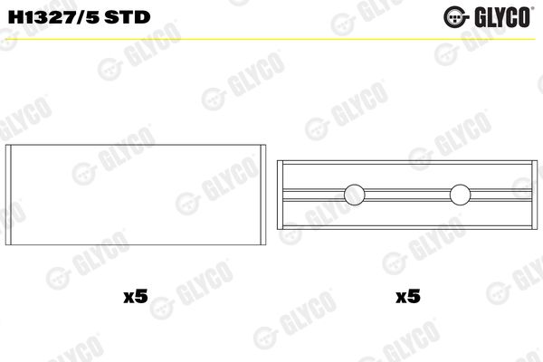 GLYCO H1327/5 STD Crankshaft Bearing