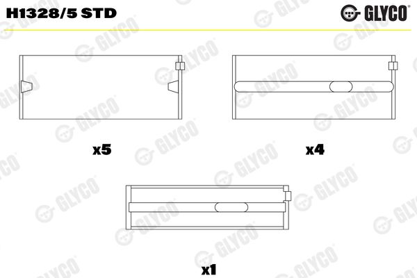 GLYCO H1328/5 STD Crankshaft Bearing