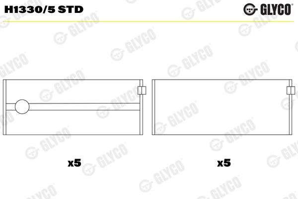 GLYCO H1330/5 STD Crankshaft Bearing