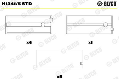 Crankshaft Bearing GLYCO H1341/5 STD