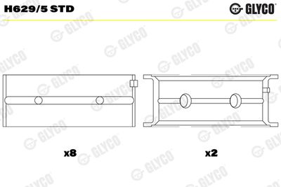 Crankshaft Bearing GLYCO H629/5 STD
