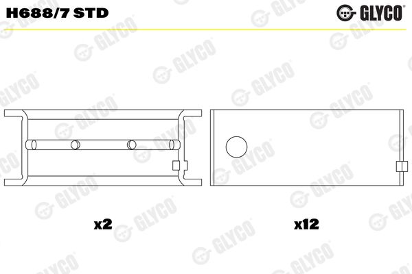 GLYCO H688/7 STD Crankshaft Bearing