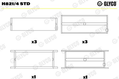 Crankshaft Bearing GLYCO H821/4 STD