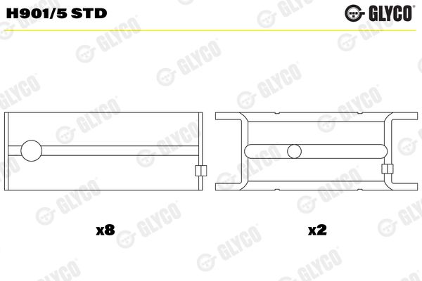 GLYCO H901/5 STD Crankshaft Bearing