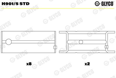 Crankshaft Bearing GLYCO H901/5 STD