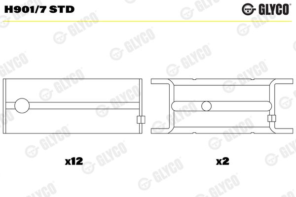 GLYCO H901/7 STD Crankshaft Bearing
