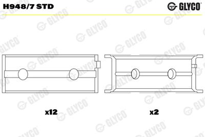 Crankshaft Bearing GLYCO H948/7 STD