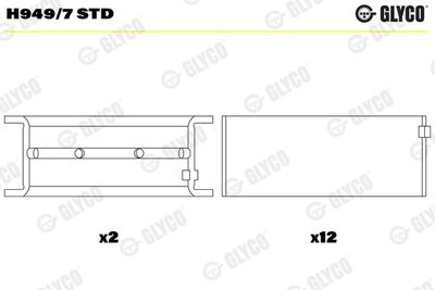 Crankshaft Bearing GLYCO H949/7 STD