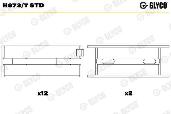 GLYCO H973/7 STD Crankshaft Bearing