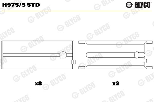 GLYCO H975/5 STD Crankshaft Bearing