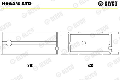 Crankshaft Bearing GLYCO H982/5 STD