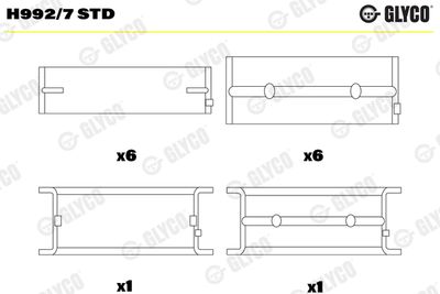 Crankshaft Bearing GLYCO H992/7 STD