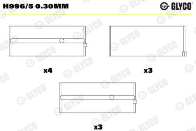 Crankshaft Bearing GLYCO H996/5 0.30mm