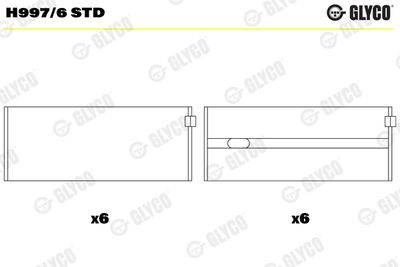 Crankshaft Bearing GLYCO H997/6 STD