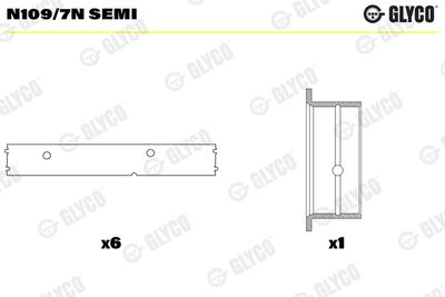 Camshaft Bearing GLYCO N109/7N SEMI