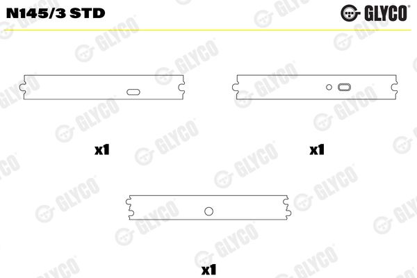 GLYCO N145/3 STD Camshaft Bearing