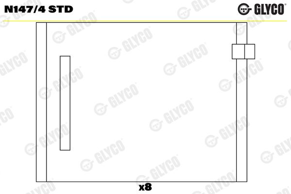 GLYCO N147/4 STD Camshaft Bearing