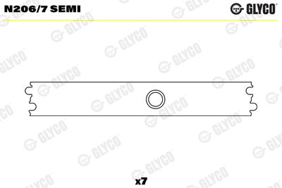 Camshaft Bearing GLYCO N206/7 SEMI