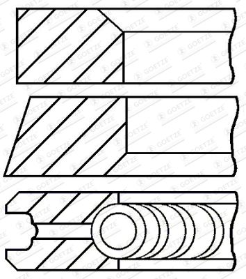 GOETZE ENGINE 08-105400-00 Piston Ring Kit