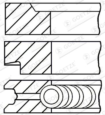 GOETZE ENGINE 08-107100-00 Piston Ring Kit