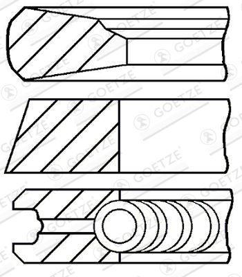 Piston Ring Kit GOETZE ENGINE 08-109200-00