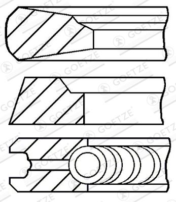Piston Ring Kit GOETZE ENGINE 08-112100-00