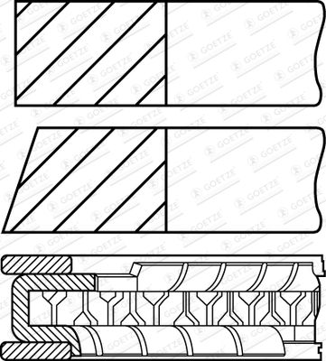 GOETZE ENGINE 08-116107-00 Piston Ring Kit