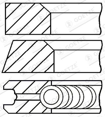 GOETZE ENGINE 08-117907-00 Piston Ring Kit