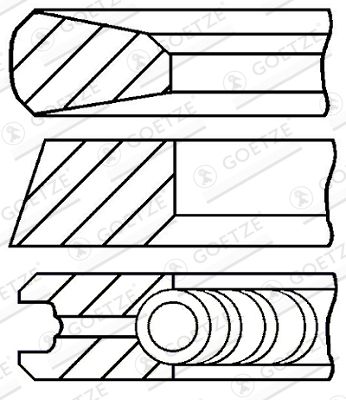 GOETZE ENGINE 08-118700-00 Piston Ring Kit