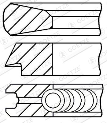 GOETZE ENGINE 08-119800-00 Piston Ring Kit