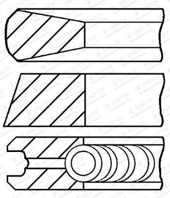 GOETZE ENGINE 08-122208-00 Piston Ring Kit