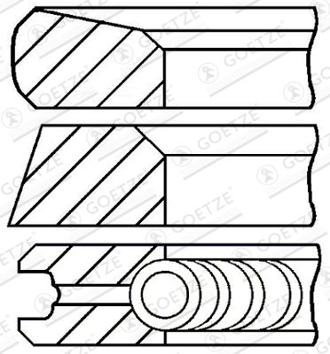 GOETZE ENGINE 08-123721-00 Piston Ring Kit