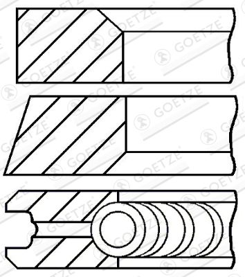 GOETZE ENGINE 08-136400-10 Piston Ring Kit