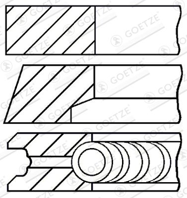 GOETZE ENGINE 08-138800-00 Piston Ring Kit