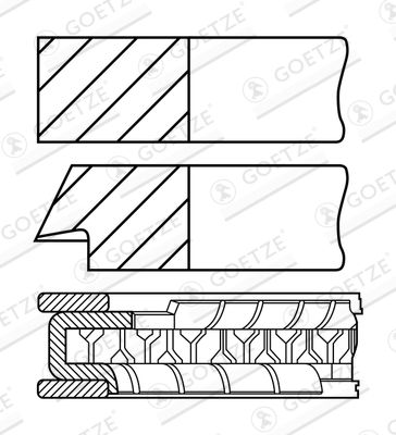GOETZE ENGINE 08-141300-30 Piston Ring Kit