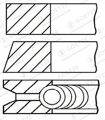 GOETZE ENGINE 08-142300-00 Piston Ring Kit