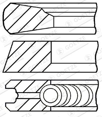 Piston Ring Kit GOETZE ENGINE 08-143000-00