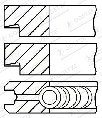 Piston Ring Kit GOETZE ENGINE 08-145200-00