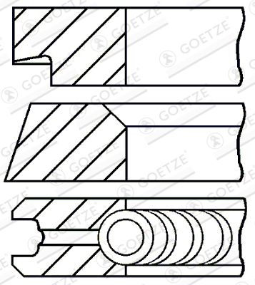 GOETZE ENGINE 08-145400-00 Piston Ring Kit