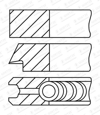 GOETZE ENGINE 08-148307-00 Piston Ring Kit