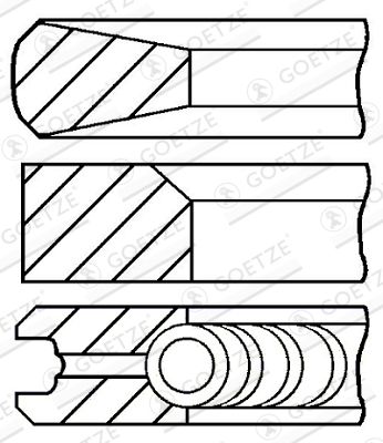 Piston Ring Kit GOETZE ENGINE 08-152900-00