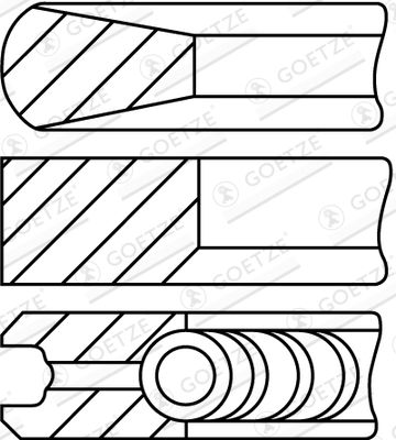 GOETZE ENGINE 08-152900-10 Piston Ring Kit