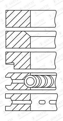 Piston Ring Kit GOETZE ENGINE 08-160800-00