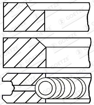 Piston Ring Kit GOETZE ENGINE 08-170600-10