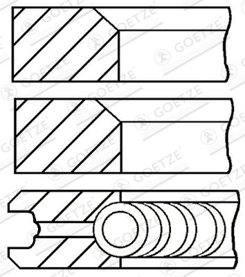 GOETZE ENGINE 08-170700-10 Piston Ring Kit